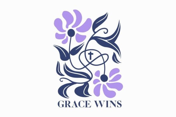 Christian Quote Grace Win Graphics for T-Shirt Designs