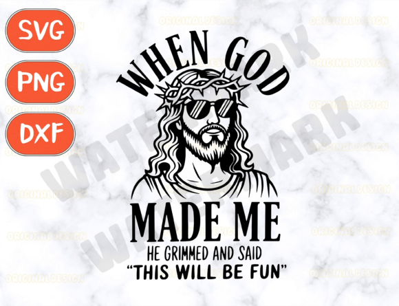 God Humor SVG Graphics for Faith T-Shirt Designs