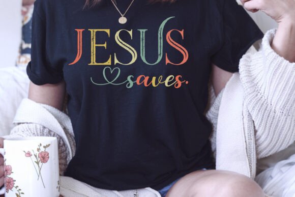 Jesus Saves Christian SVG PNG: Graphics & T-Shirt Designs