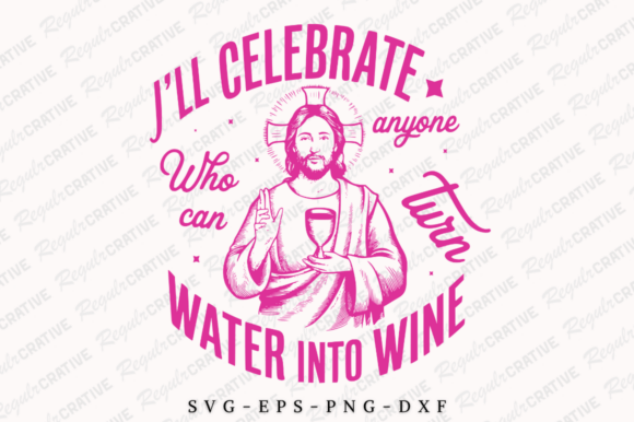 Jesus SVG, Water into Wine Graphics & T-Shirt Designs
