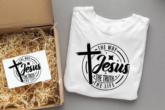 Jesus the Way True Life SVG: Graphics & T-Shirt Designs
