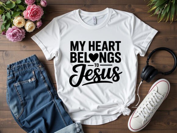 My Heart Belongs to Jesus: Graphics & T-Shirt Designs