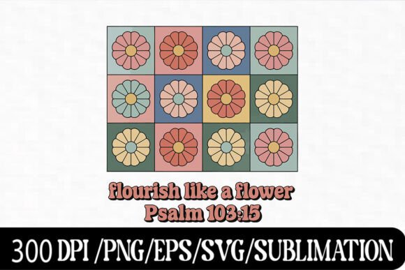 Retro Floral Christian SVG: Graphics for T-Shirt Designs